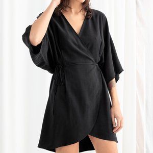 & Other Stories Mini Wrap Dress - 10